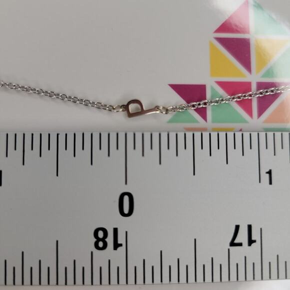 Sterling Silver Letter P Initial Necklace Side MINI Small Tiny Dainty Little 925 - Picture 3 of 3